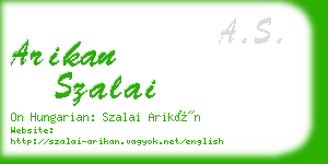 arikan szalai business card